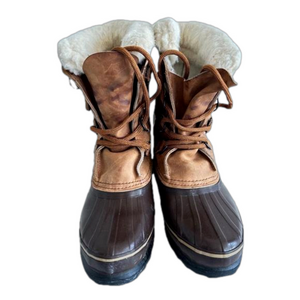 Unisex Sorel Caribou Boots - Size 7 - Brown/Tan